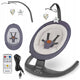 Balansoar si sezlong, Lionelo, Ralf, 2 in 1, Electric, Cu telecomanda si cablu USB, Cu miscare laterala de balansare si 5 niveluri diferite de viteza, Cu 12 melodii, Gri Grafit