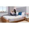Protectie laterala pat, Lionelo, Eva, Cu buzunar accesorii, 150x35 cm, Conform cu standardul european de securitate BS7072, Bej