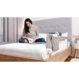 Protectie laterala pat, Lionelo, Eva, Cu buzunar accesorii, 150x35 cm, Conform cu standardul european de securitate BS7072, Bej