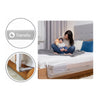 Protectie laterala pat, Lionelo, Eva, Cu buzunar accesorii, 150x35 cm, Conform cu standardul european de securitate BS7072, Bej