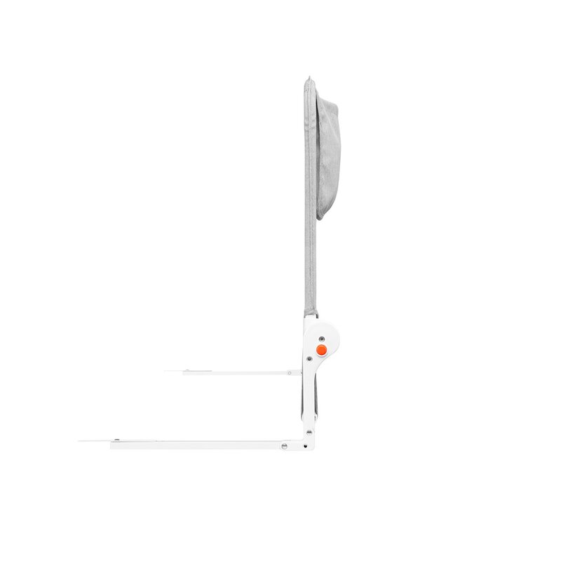 Protectie laterala pat, Lionelo, Hanna, Cu buzunar accesorii, 150x66 cm, Conform cu standardul european de securitate BS7072, Gri