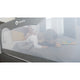 Protectie laterala pat, Lionelo, Hanna, Cu buzunar accesorii, 150x66 cm, Conform cu standardul european de securitate BS7072, Gri