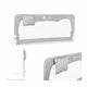 Protectie laterala pat, Lionelo, Hanna, Cu buzunar accesorii, 150x66 cm, Conform cu standardul european de securitate BS7072, Gri