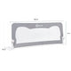 Protectie laterala pat, Lionelo, Hanna, Cu buzunar accesorii, 150x66 cm, Conform cu standardul european de securitate BS7072, Gri