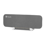 Protectie laterala pat, Lionelo, Lora, Pliabila, Sistem de blocare StandSafe, Geanta de transport inclusa, 105 x 45 cm, Gri