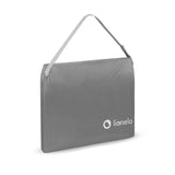 Protectie laterala pat, Lionelo, Lora, Pliabila, Sistem de blocare StandSafe, Geanta de transport inclusa, 105 x 45 cm, Gri