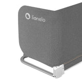 Protectie laterala pat, Lionelo, Lora, Pliabila, Sistem de blocare StandSafe, Geanta de transport inclusa, 105 x 45 cm, Gri