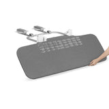 Protectie laterala pat, Lionelo, Lora, Pliabila, Sistem de blocare StandSafe, Geanta de transport inclusa, 105 x 45 cm, Gri