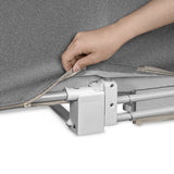 Protectie laterala pat, Lionelo, Lora, Pliabila, Sistem de blocare StandSafe, Geanta de transport inclusa, 105 x 45 cm, Gri