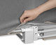 Protectie laterala pat, Lionelo, Lora, Pliabila, Sistem de blocare StandSafe, Geanta de transport inclusa, 105 x 45 cm, Gri