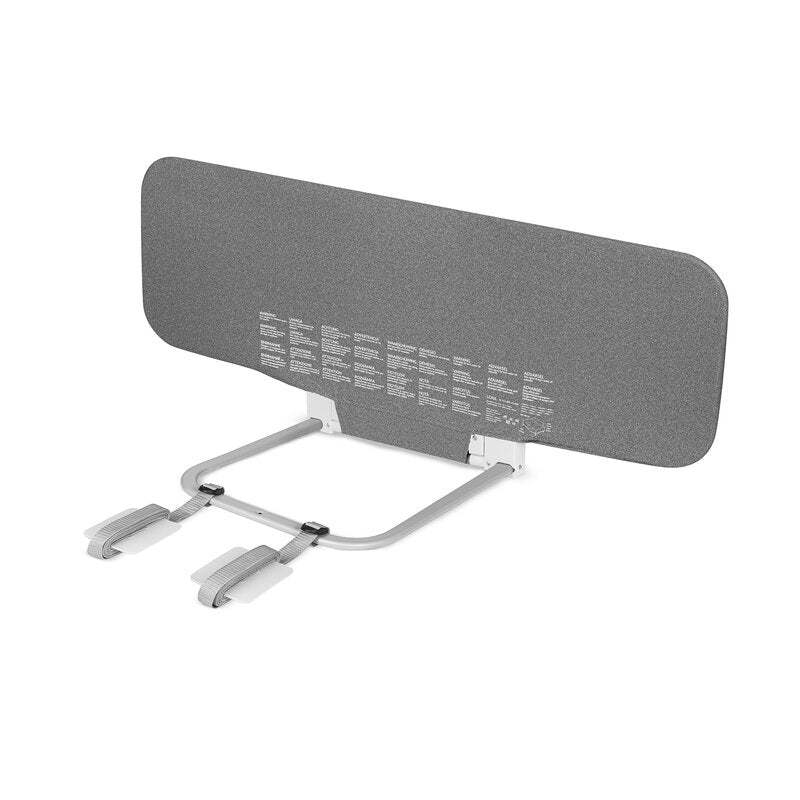 Protectie laterala pat, Lionelo, Lora, Pliabila, Sistem de blocare StandSafe, Geanta de transport inclusa, 105 x 45 cm, Gri