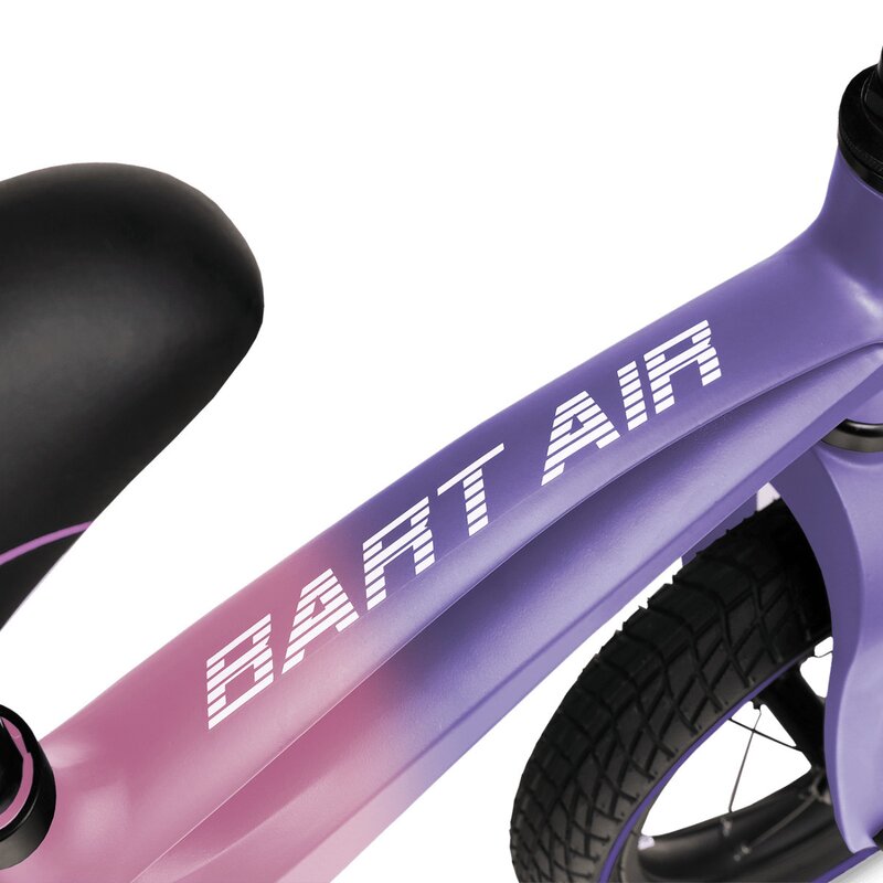 Bicicleta fara pedale, Lionelo, Bart Air, Usoara, Cu roti gonflabile, Cu cadru din magneziu, Cu ghidon si sa reglabile, Greutate 3.8 Kg, 12 inch, Conform cu standardul european de securitate EN71, Pink Violet - gogobaby.ro
