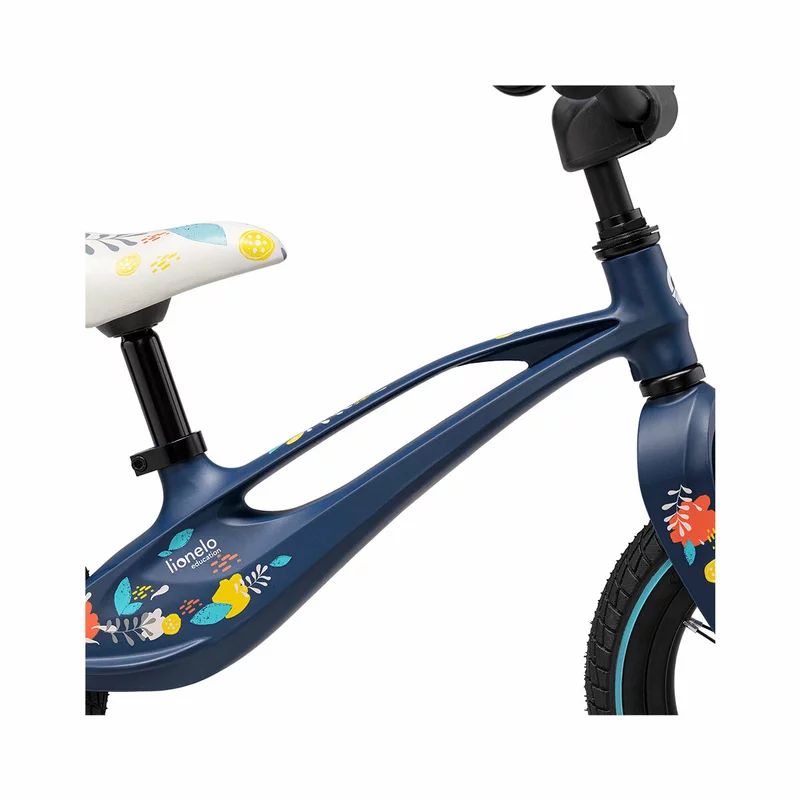 Bicicleta fara pedale, Lionelo, Bart Air, Usoara, Cu roti gonflabile, Cu cadru din magneziu, Cu ghidon si sa reglabile, Greutate 3.8 Kg, 12 inch, Conform cu standardul european de securitate EN71, Albastru
