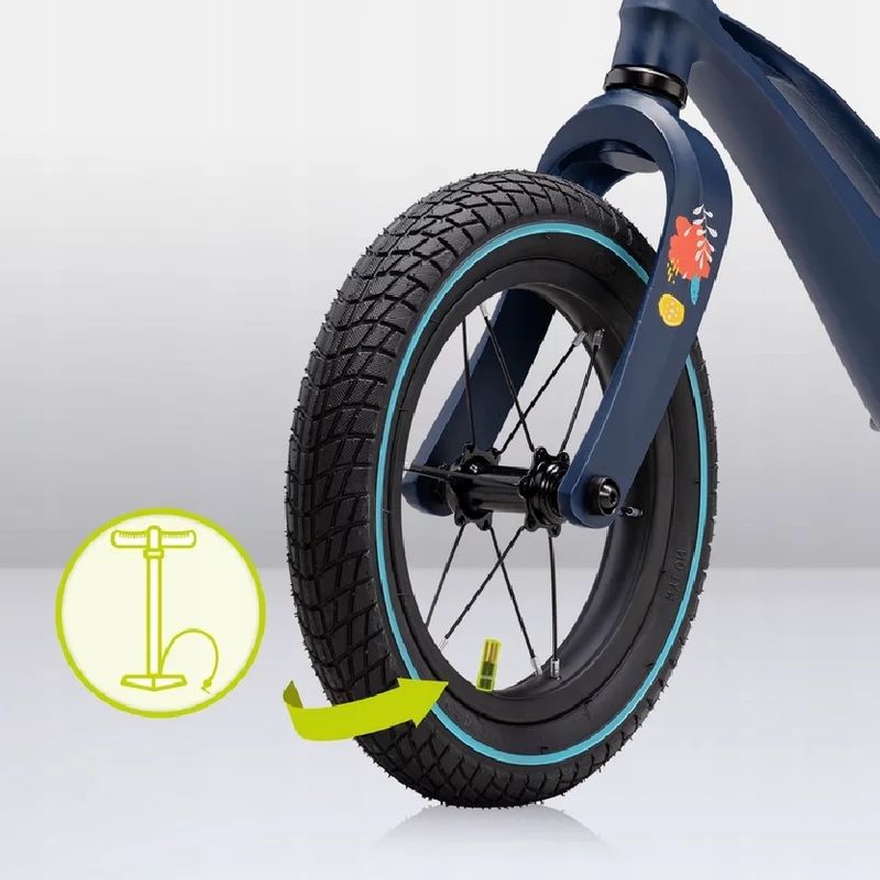 Bicicleta fara pedale, Lionelo, Bart Air, Usoara, Cu roti gonflabile, Cu cadru din magneziu, Cu ghidon si sa reglabile, Greutate 3.8 Kg, 12 inch, Conform cu standardul european de securitate EN71, Albastru