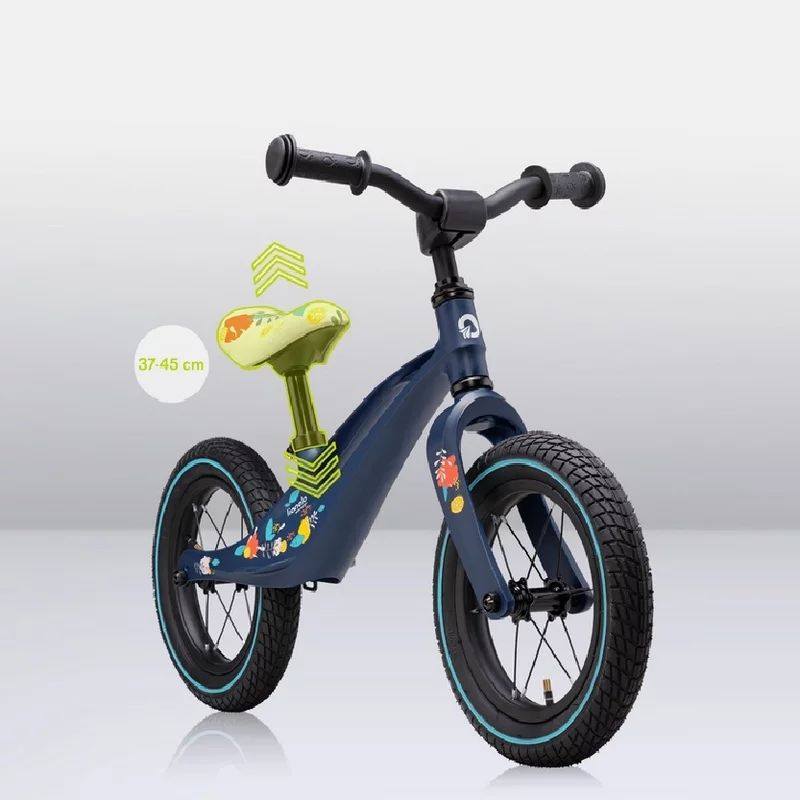 Bicicleta fara pedale, Lionelo, Bart Air, Usoara, Cu roti gonflabile, Cu cadru din magneziu, Cu ghidon si sa reglabile, Greutate 3.8 Kg, 12 inch, Conform cu standardul european de securitate EN71, Albastru