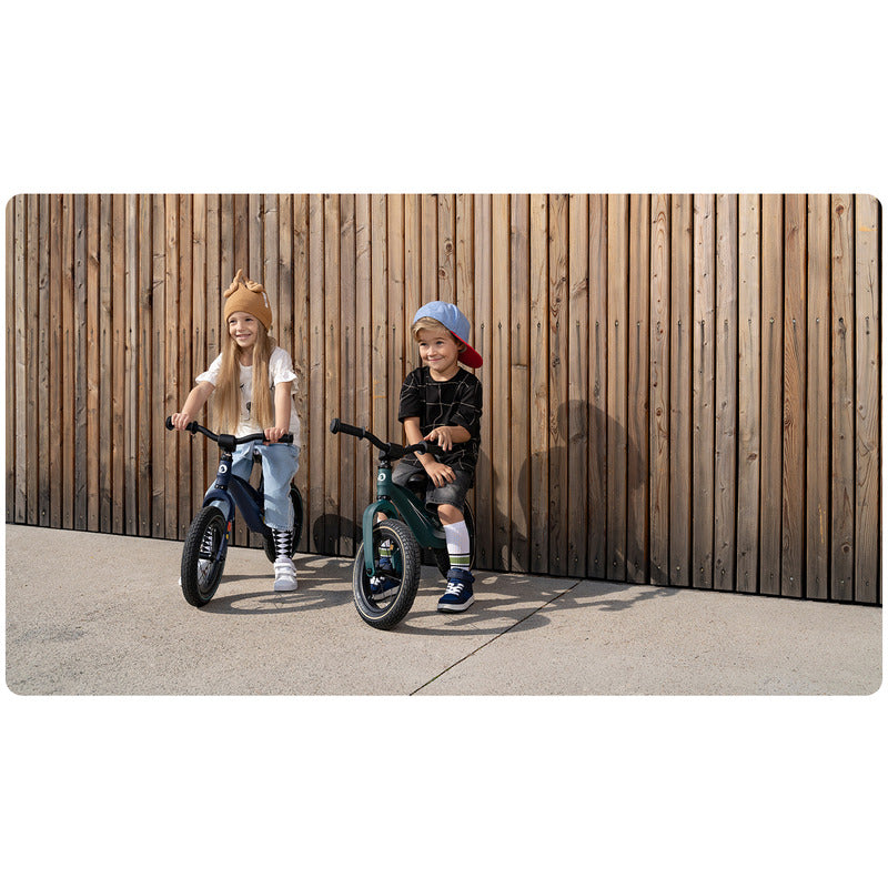 Bicicleta fara pedale, Lionelo, Bart Air, Usoara, Cu roti gonflabile, Cu cadru din magneziu, Cu ghidon si sa reglabile, Greutate 3.8 Kg, 12 inch, Conform cu standardul european de securitate EN71, Green Forest - gogobaby.ro