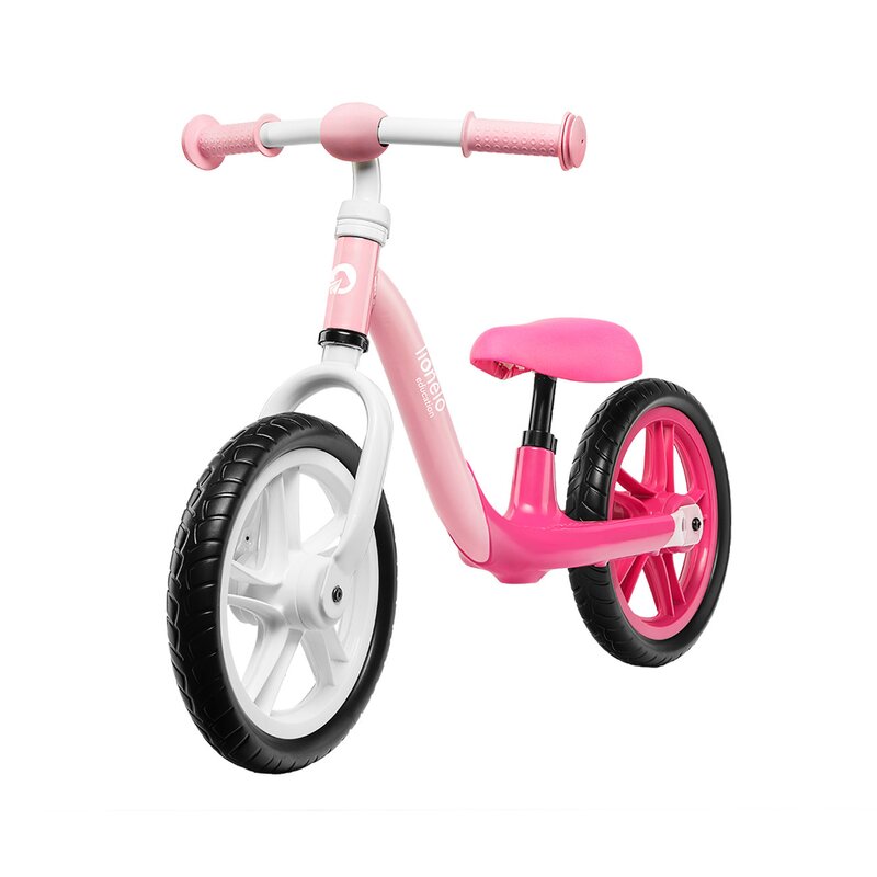 Bicicleta fara pedale, Lionelo, Alex, Usoara, Cu ghidon si sa reglabile, Greutate 3.3 Kg, Cu roti din spuma EVA, 12 inch, Bubblegum - gogobaby.ro