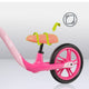 Bicicleta fara pedale, Lionelo, Alex, Usoara, Cu ghidon si sa reglabile, Greutate 3.3 Kg, Cu roti din spuma EVA, 12 inch, Bubblegum