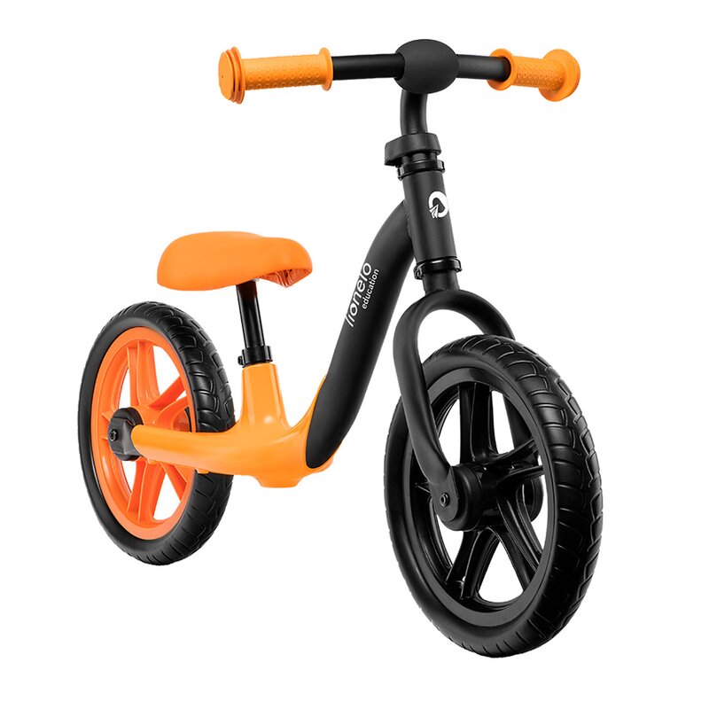 Bicicleta fara pedale, Lionelo, Alex, Usoara, Cu ghidon si sa reglabile, Greutate 3.3 Kg, Cu roti din spuma EVA, 12 inch, Orange - gogobaby.ro