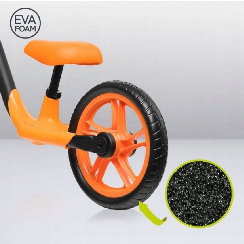 Bicicleta fara pedale, Lionelo, Alex, Usoara, Cu ghidon si sa reglabile, Greutate 3.3 Kg, Cu roti din spuma EVA, 12 inch, Orange - gogobaby.ro