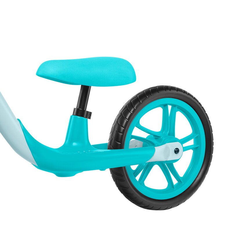 Bicicleta fara pedale, Lionelo, Alex, Usoara, Cu ghidon si sa reglabile, Greutate 3.3 Kg, Cu roti din spuma EVA, 12 inch, Turquoise - gogobaby.ro