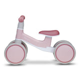Bicicleta fara pedale, Lionelo, Villy, Cu 4 roti, Din spuma EVA si TPR, Stabila, Manere moi, antiderapante, 12- 36 luni, Sustine pana la 30 kg, Certificata EN 71-1:2014, EN 71-2:2011, EN 71-3:2019, Roz