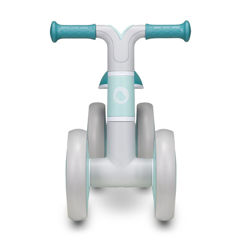 Bicicleta fara pedale, Lionelo, Villy, Cu 4 roti, Din spuma EVA si TPR, Stabila, Manere moi, antiderapante, 12- 36 luni, Sustine pana la 30 kg, Certificata EN 71-1:2014, EN 71-2:2011, EN 71-3:2019, Verde turcoaz - gogobaby.ro