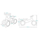 Bicicleta fara pedale, Lionelo, Villy, Cu 4 roti, Din spuma EVA si TPR, Stabila, Manere moi, antiderapante, 12- 36 luni, Sustine pana la 30 kg, Certificata EN 71-1:2014, EN 71-2:2011, EN 71-3:2019, Verde turcoaz