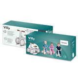 Bicicleta fara pedale, Lionelo, Villy, Cu 4 roti, Din spuma EVA si TPR, Stabila, Manere moi, antiderapante, 12- 36 luni, Sustine pana la 30 kg, Certificata EN 71-1:2014, EN 71-2:2011, EN 71-3:2019, Verde turcoaz