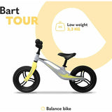 Bicicleta fara pedale, Lionelo, Bart Tour, Usoara, Cu cadru din magneziu, 3.3 Kg, 12 inch, Conform cu standardul european de securitate EN71, Grey Stone