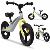 Bicicleta fara pedale, Lionelo, Bart Tour, Usoara, Cu cadru din magneziu, 3.3 Kg, 12 inch, Conform cu standardul european de securitate EN71, Grey Stone