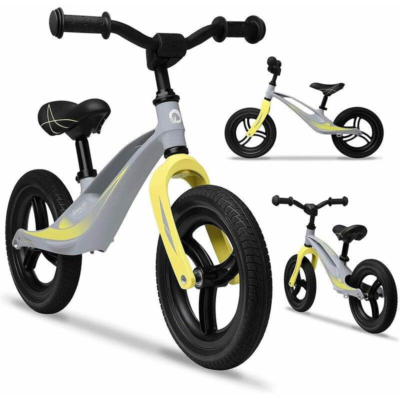 Bicicleta fara pedale, Lionelo, Bart Tour, Usoara, Cu cadru din magneziu, 3.3 Kg, 12 inch, Conform cu standardul european de securitate EN71, Grey Stone - gogobaby.ro