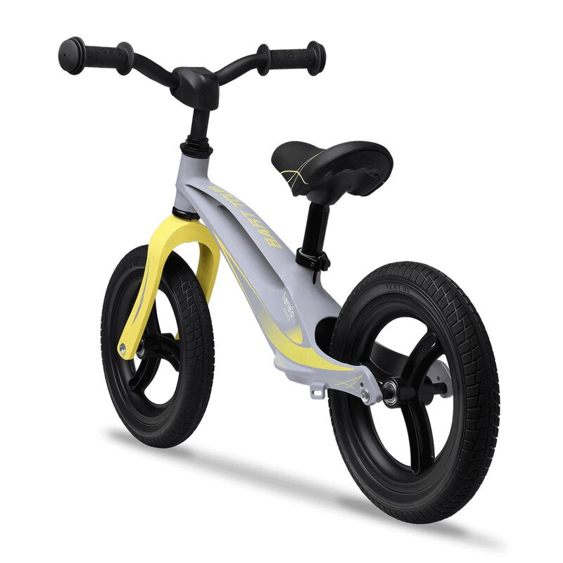 Bicicleta fara pedale, Lionelo, Bart Tour, Usoara, Cu cadru din magneziu, 3.3 Kg, 12 inch, Conform cu standardul european de securitate EN71, Grey Stone - gogobaby.ro