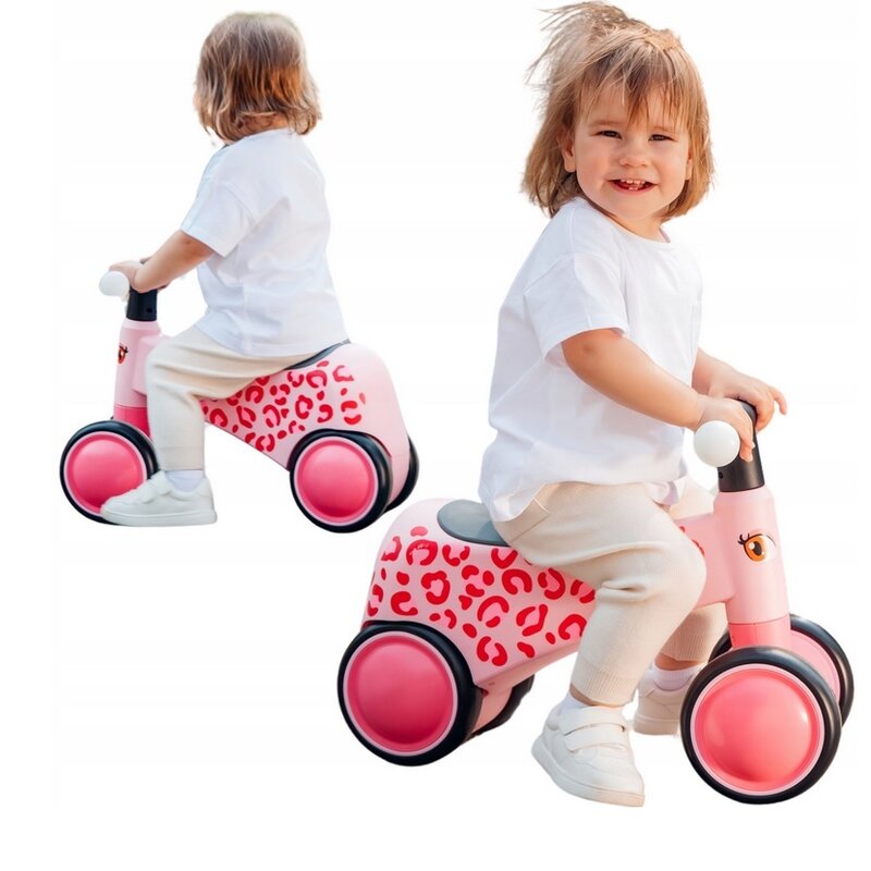 Bicicleta fara pedale, Lionelo, Sammy, Cu 4 roti, Din spuma EVA, Stabila, Manere moi, antiderapante, 12- 36 luni, Greutate maxima suportata 25 kg, Certificata EN 71-1:2014, EN 71-2:2011, EN 71-3:2019, Roz - gogobaby.ro