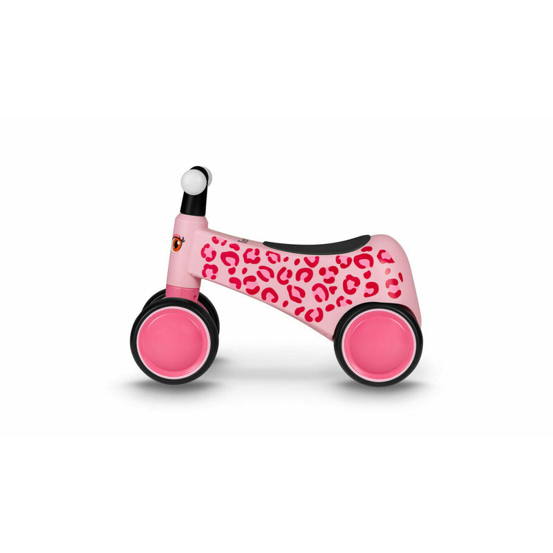 Bicicleta fara pedale, Lionelo, Sammy, Cu 4 roti, Din spuma EVA, Stabila, Manere moi, antiderapante, 12- 36 luni, Greutate maxima suportata 25 kg, Certificata EN 71-1:2014, EN 71-2:2011, EN 71-3:2019, Roz