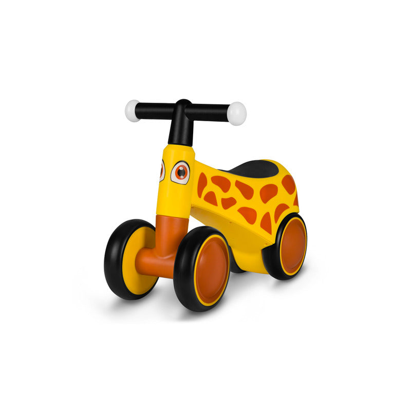 Bicicleta fara pedale, Lionelo, Sammy, Cu 4 roti, Din spuma EVA, Stabila, Manere moi, antiderapante, 12- 36 luni, Greutate maxima suportata 25 kg, Certificata EN 71-1:2014, EN 71-2:2011, EN 71-3:2019, Galben - gogobaby.ro
