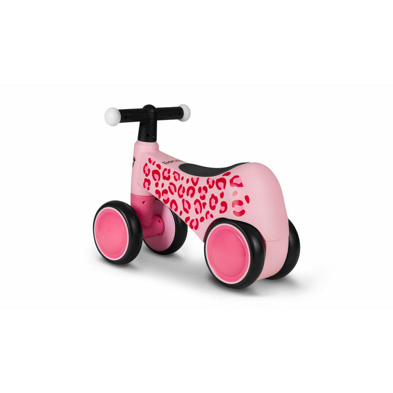 Bicicleta fara pedale, Lionelo, Sammy, Cu 4 roti, Din spuma EVA, Stabila, Manere moi, antiderapante, 12- 36 luni, Greutate maxima suportata 25 kg, Certificata EN 71-1:2014, EN 71-2:2011, EN 71-3:2019, Roz - gogobaby.ro