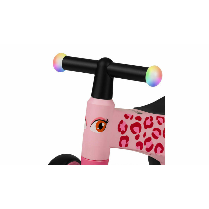 Bicicleta fara pedale, Lionelo, Sammy, Cu 4 roti, Din spuma EVA, Stabila, Manere moi, antiderapante, 12- 36 luni, Greutate maxima suportata 25 kg, Certificata EN 71-1:2014, EN 71-2:2011, EN 71-3:2019, Roz - gogobaby.ro