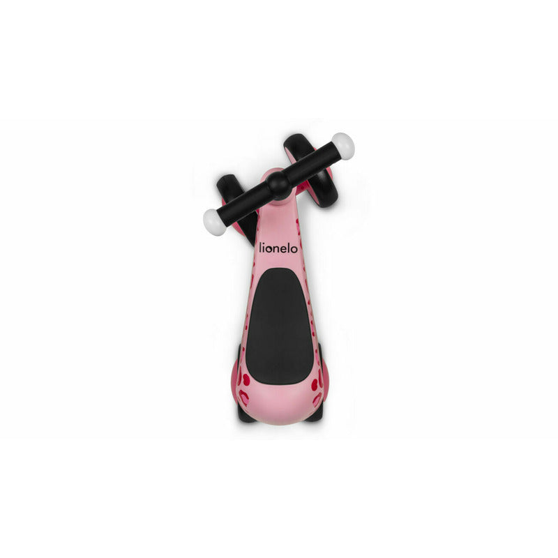 Bicicleta fara pedale, Lionelo, Sammy, Cu 4 roti, Din spuma EVA, Stabila, Manere moi, antiderapante, 12- 36 luni, Greutate maxima suportata 25 kg, Certificata EN 71-1:2014, EN 71-2:2011, EN 71-3:2019, Roz - gogobaby.ro