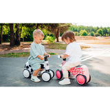 Bicicleta fara pedale, Lionelo, Sammy, Cu 4 roti, Din spuma EVA, Stabila, Manere moi, antiderapante, 12- 36 luni, Greutate maxima suportata 25 kg, Certificata EN 71-1:2014, EN 71-2:2011, EN 71-3:2019, Roz