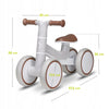 Bicicleta fara pedale, Lionelo, Villy, Cu 4 roti, Din spuma EVA si TPR, Stabila, Manere moi, antiderapante, 12- 36 luni, Sustine pana la 30 kg, Certificata EN 71-1:2014, EN 71-2:2011, EN 71-3:2019, Bej - gogobaby.ro