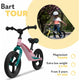 Bicicleta fara pedale, Lionelo, Bart Tour, Usoara, Cu cadru din magneziu, 3.3 Kg, 12 inch, Conform cu standardul european de securitate EN71, Pink Bubblegum
