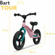 Bicicleta fara pedale, Lionelo, Bart Tour, Usoara, Cu cadru din magneziu, 3.3 Kg, 12 inch, Conform cu standardul european de securitate EN71, Pink Bubblegum