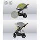 Carucior 2 in 1, Lionelo, Mari Tour, Cu landou individual si salteluta moale, Reversibil, Maner ajustabil, Plasa de tantari, Husa de picioare, Geanta parinti, 22 kg, Conform cu standardele europene de securitate EN1888 si EN1466, Gri