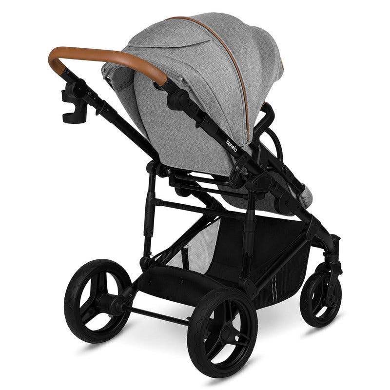 Carucior 2 in 1, Lionelo, Mari Tour, Cu landou individual si salteluta moale, Reversibil, Maner ajustabil, Plasa de tantari, Husa de picioare, Geanta parinti, 22 kg, Conform cu standardele europene de securitate EN1888 si EN1466, Gri - gogobaby.ro