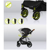 Carucior 2 in 1, Lionelo, Mari Tour, Cu landou individual si salteluta moale, Reversibil, Maner ajustabil, Plasa de tantari, Husa de picioare, Geanta parinti, 22 kg, Conform cu standardele europene de securitate EN1888 si EN1466, Gri