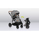 Carucior 2 in 1, Lionelo, Mari Tour, Cu landou individual si salteluta moale, Reversibil, Maner ajustabil, Plasa de tantari, Husa de picioare, Geanta parinti, 22 kg, Conform cu standardele europene de securitate EN1888 si EN1466, Gri