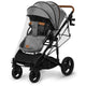 Carucior 2 in 1, Lionelo, Mari Tour, Cu landou individual si salteluta moale, Reversibil, Maner ajustabil, Plasa de tantari, Husa de picioare, Geanta parinti, 22 kg, Conform cu standardele europene de securitate EN1888 si EN1466, Gri