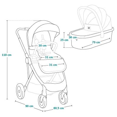 Carucior 2 in 1, Lionelo, Amber, Cadru aluminiu, Cu landou intarit si salteluta moale, Reversibil, Maner ajustabil, Huse pentru picioare, ploaie, Plasa de tantari, Geanta parinti, Pana la 22 kg, EN1888-1, EN1888-2, EN1466, Negru