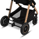 Carucior 3 in 1, Lionelo, Amber, Cadru aluminiu, Cu landou intarit si salteluta moale, Cu scoica auto testata ADAC, Reversibil, Cu accesorii, Geanta parinti, Pana la 22 kg, EN1888-1 EN1888-2 EN1466 ECE R129, Negru onyx